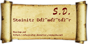Steinitz Dömötör névjegykártya